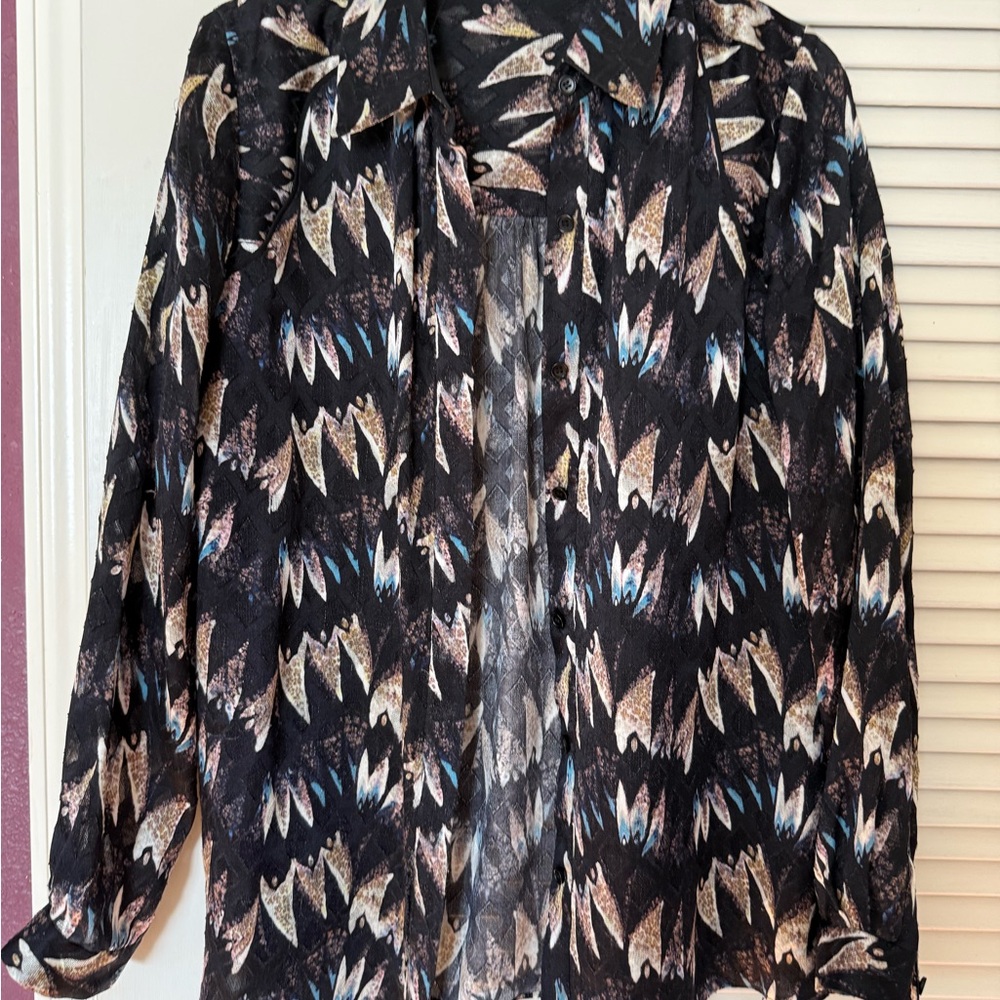 Stylish Black Patterned Women's Jacket - image 1